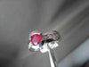 ANTIQUE WIDE ROUND 1.64CT RUBY DIAMOND PLATINUM ENGAGEMENT COCKTAIL RING