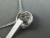 ESTATE .54CT DIAMOND 18KT WHITE GOLD 3D CLUSTER ROUND HALO FLOATING PENDANT 9mm