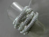 ESTATE MASSIVE 2.39CT DIAMOND 18K WHITE GOLD 3D MULTI ROW INTERTWINING LOVE RING