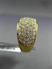 ESTATE WIDE 1.44CT DIAMOND 18K YELLOW GOLD CLASSIC PAVE WEDDING ANNIVERSARY RING