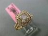ESTATE LARGE GIA 1.13CT DIAMOND 18KT ROSE GOLD HALO SPLIT SHANK ENGAGEMENT RING