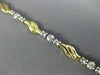 ESTATE .55CT DIAMOND 14KT WHITE YELLOW GOLD 3D CLASSIC BEZEL BRACELET #21829