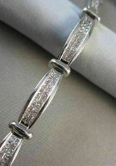 ESTATE WIDE DIAMOND PRICESS CUT 2.0CTW 14KT WHITE GOLD BRACELET SIMPLY THE BEST