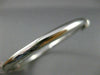 ESTATE .42CT DIAMOND 14K WHITE GOLD 3D SQUARE BOW DESIGN CLASSIC BANGLE BRACELET
