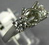 .45CT DIAMOND 14KT WHITE GOLD 3D 3 STONE ROUND SEMI MOUNT ENGAGEMENT RING #18327