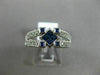 1.08CT ROUND DIAMOND & AAA PRINCESS SAPPHIRE 14KT WHITE GOLD INVISIBLE FUN RING