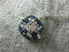 LARGE 1.68CT DIAMOND & AAA SAPPHIRE 18KT WHITE & BLACK GOLD SQUARE PAVE PENDANT