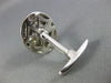ESTATE LARGE .90CT DIAMOND 14KT WHITE GOLD 3D CLASSIC OVAL SHAPE CUFFLINKS #987