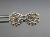 ESTATE LARGE 1.15CT DIAMOND 14KT WHITE GOLD FLOWER CLUSTER STUD EARRINGS #22438