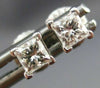 ESTATE .40CT DIAMOND 14KT WHITE GOLD 3D CLASSIC SOLITAIRE STUD EARRINGS #17279
