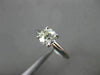 ANTIQUE WIDE .63CT OLD MINE DIAMOND PLATINUM SOLITAIRE ENGAGEMENT RING #19260