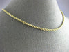 ESTATE LONG 14KT YELLOW GOLD 3D CLASSIC HANDCRAFTED ROPE CHAIN #MILANO035