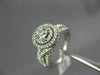 ESTATE LARGE 1.0CT 14K WHITE GOLD DOUBLE HALO SOLITAIRE INFINITY ENGAGEMENT RING