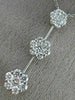 ESTATE 1.27CT DIAMOND 14KT WHITE GOLD FLOWER PAST PRESENT FUTURE PENDANT #19674
