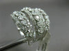 ESTATE EXTRA LARGE 3.75CT DIAMOND 18KT WHITE GOLD MULTI ROW ETOILE COCKTAIL RING