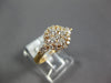 ESTATE WIDE .49CT DIAMOND 18KT ROSE GOLD 3D CLUSTER ROUND HALO FRIENDSHIP RING