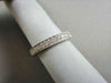 ESTATE NARROW MILGRAIN ROUND DIAMOND 14KT WHITE GOLD WEDDING ANNIVERSARY RING