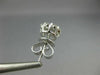 ESTATE .85CT DIAMOND & AAA SAPPHIRE 18K WHITE GOLD CLASSIC FLOWER STUD EARRINGS