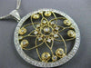 ESTATE 1.36CT DIAMOND 14KT 2 TONE GOLD 3D FILIGREE BY THE YARD CIRCULAR PENDANT
