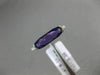 ESTATE 1.31CT DIAMOND & AAA EXTRA FACET AMETHYST 14KT WHITE GOLD SEMI BEZEL RING