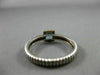 ESTATE .50CT AAA BLUE TOPAZ 925 SILVER & 14KT GOLD SQUARE SOLITAIRE RING #22033