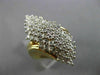 ESTATE LARGE 1.36CT DIAMOND 14KT WHITE & YELLOW GOLD 3D COCKTAIL RING #7368