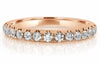 ESTATE .54CT DIAMOND 18KT ROSE GOLD 3D SEMI ETERNITY WEDDING ANNIVERSARY RING