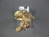 LARGE .89CT DIAMOND & AAA RUBY 18KT WHITE & ROSE GOLD HANDCRAFTED HORSE FUN RING