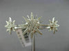 ESTATE EXTRA LARGE .45CT DIAMOND 18K WHITE GOLD 3D DOUBLE FINGER SNOWFLAKE RING
