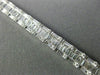 ESTATE WIDE 5.58CT ROUND BAGUETTE DIAMOND 18KT WHITE GOLD SQUARE TENNIS BRACELET