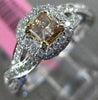ESTATE 1.03CT WHITE & CHOCOLATE FANCY DIAMOND 18K 2 TONE GOLD 3D ENGAGEMENT RING