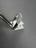 ESTATE NARROW MILGRAIN ROUND DIAMOND 14KT WHITE GOLD WEDDING ANNIVERSARY RING