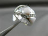 ESTATE WIDE .57CT DIAMOND 14KT WHITE GOLD 3D AAA MOTHER OF PEARL TRIANGULAR RING