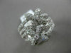 ESTATE WIDE 1.91CT DIAMOND 18K WHITE GOLD 3D MULTI ROW FLOWER BUTTERFLY FUN RING
