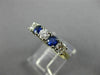 ESTATE 1.15CT DIAMOND SAPPHIRE 14KT 2 TONE GOLD WEDDING ANNIVERSARY RING #25467