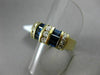 ESTATE WIDE 1.95CT DIAMOND & SAPPHIRE 14KT YELLOW GOLD 3D MULTI ROW WEDDING RING