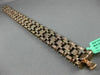 ESTATE WIDE & LONG 1.10CT DIAMOND 18K BROWN GOLD HANDCRAFTED MULTI LINK BRACELET