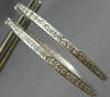 ESTATE .80CT DIAMOND 14KT WHITE GOLD 3D CLASSIC HOOP INSIDE OUT EARRINGS #19467