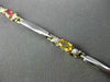 ESTATE 1.67CTW DIAMOND & AAA MULTI SAPPHIRE 14KT TWO TONE GOLD TENNIS BRACELET