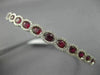 ESTATE 1.96CT DIAMOND & AAA RUBY 18K WHITE GOLD 3D SEMI ETERNITY BANGLE BRACELET