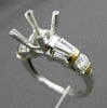 ESTATE .35CT DIAMOND 14K TWO TONE GOLD 6 PRONG SEMI MOUNT ENGAGEMENT RING #23412