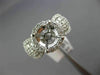 WIDE 1.95CT DIAMOND 18KT WHITE GOLD 3D HALO FILIGREE SEMI MOUNT ENGAGEMENT RING