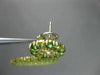 ESTATE LARGE .75CT DIAMOND & MULTI GEM 14K 2 TONE GOLD BOHEMIAN GREEN EARRINGS