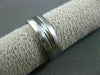 ESTATE WIDE 14KT WHITE GOLD SOLID MATTE & SHINY LOOK MENS WEDDING RING #1321