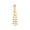 .42CT DIAMOND 14K YELLOW GOLD 3D MULTI V SHAPE BEZEL CHANDELIER HANGING EARRINGS