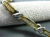 ESTATE 1.10CT DIAMOND 14KT WHITE & YELLOW GOLD "X" DESIGN LOVE BRACELET #15597