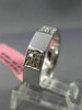 ESTATE .22CT DIAMOND 18K WHITE GOLD 3D SQUARE SEMI ETERNITY 4 STONE WEDDING RING