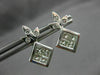 ANTIQUE .50CT DIAMOND 14K WHITE GOLD STAR CLUSTER FRIENDSHIP STUD EARRINGS #5272