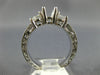 .40CT DIAMOND 18K WHITE GOLD ROUND 3 STONE SEMI MOUNT ENGAGEMENT RING #21091
