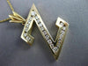 ESTATE LARGE .75CT ROUND DIAMOND 14KT YELLOW GOLD INITIAL FLOATING PENDANT #4841